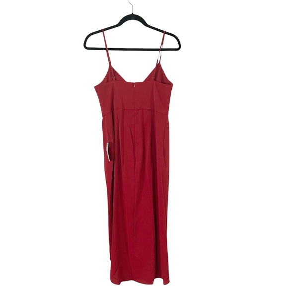 Lulus Reinette Midi Spaghetti Stap Rust Zippered Dress Women's Size Small NWT! - Picture 5 of 13